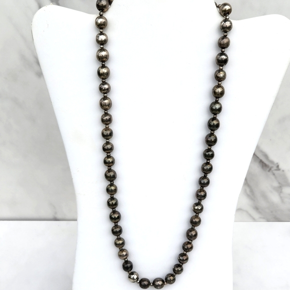 Navajo Jewelry - 💎HP💎 NAVAJO PEARL BEAD NECKLACE WITH HOOK CLASP STERLING SILVER